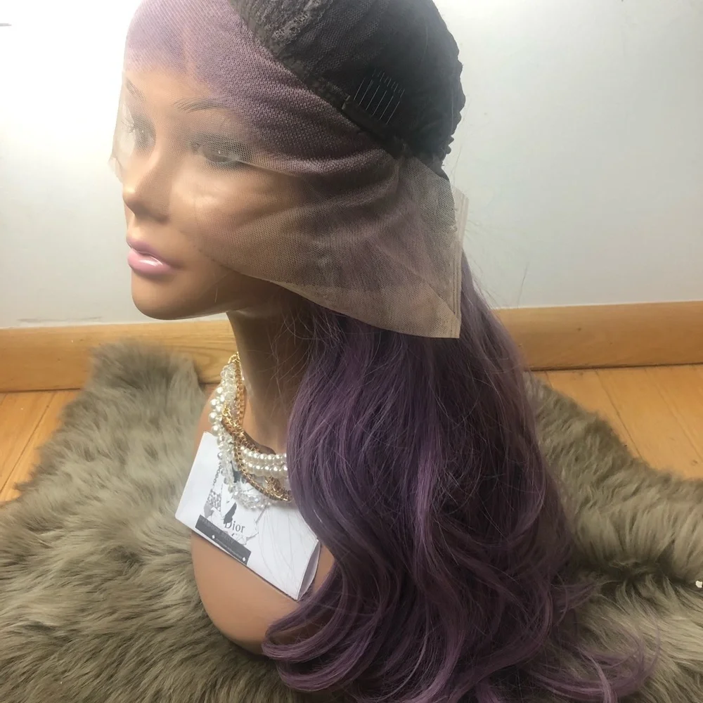 🦄Lollipop Purple 24” LACEFRONT Wig *NWT*